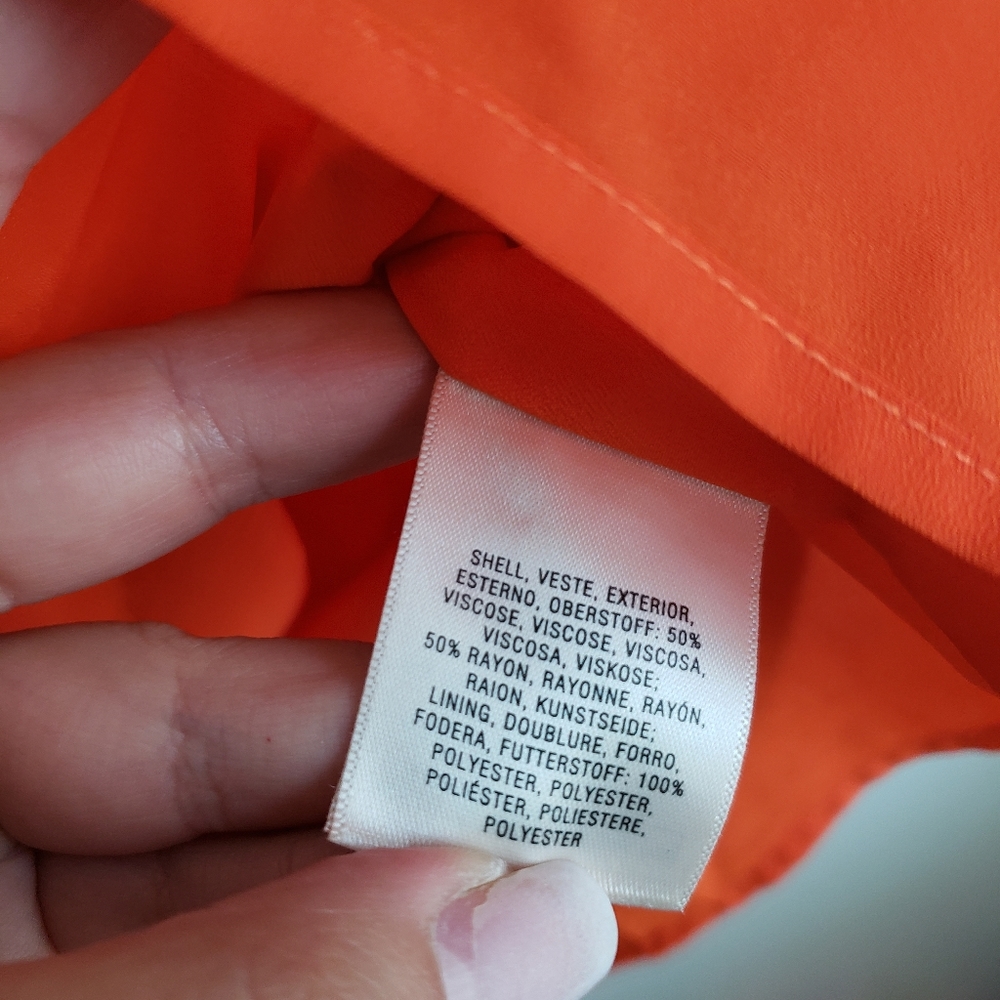 Anthropologie Floreat Orange Livia Halter Dress Size 0 - Picture 6 of 6